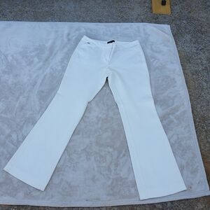 White House Black Market Cream Bootcut Pants